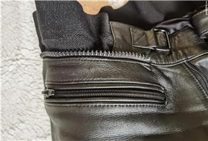 Pantalon barbati piele protectii soft genunchi sold IXS moto biker chopper motor motociclist - imagine 12