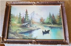 Tablou pictat ulei pe panza semnat - imagine 2