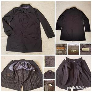 Pardesiu office barbatesc original BUGATTI geaca eleganta bleumarin - imagine 3