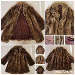 Haina scurta dama blanita naturala enot bej maro spicat - imagine 3