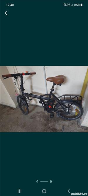 Bicicletă electrică Pliabilăsmartwatch 24 de volți bateria cam slabă - imagine 4