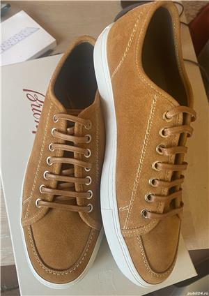 Brioni sneakers,suede light brown,produs original. - imagine 2