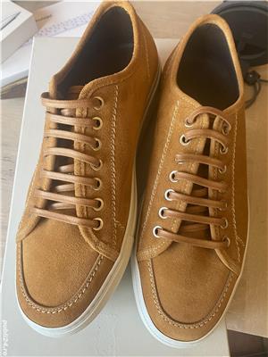 Brioni sneakers,suede light brown,produs original. - imagine 4