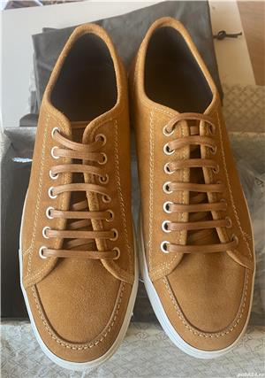 Brioni sneakers,suede light brown,produs original. - imagine 5