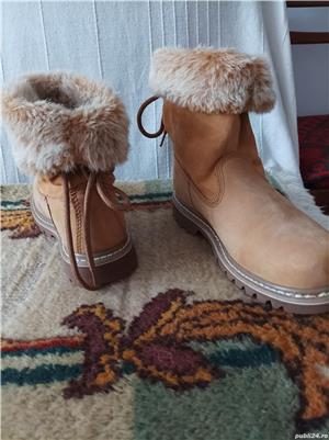 Ghete/semi cizmulite dama,piele naturala,imblanite,Italia CAT