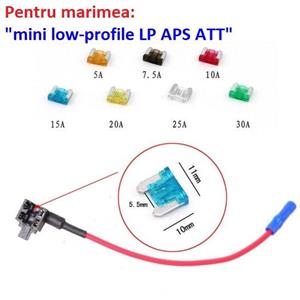 Cablu adaptor extensie circuit tablou sigurante mini LP low-profile camera viofo auto-vox - imagine 2
