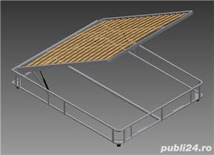 Somiera rabatabila 140x200 cu cadru metalic - imagine 2