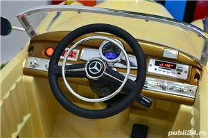 Masinuta electrica Mercedes 300S Oldtimer 12V 2x45W PREMIUM Grey - imagine 5