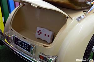 Masinuta electrica Mercedes 300S Oldtimer 12V 2x45W PREMIUM Grey - imagine 7