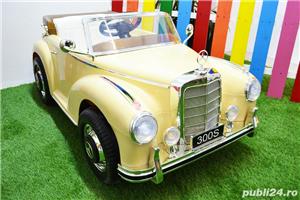 Masinuta electrica Mercedes 300S Oldtimer 12V 2x45W PREMIUM Grey - imagine 8