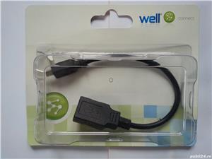 Cablu adaptor OTG USB-microUSB pentru smartphone si tablete - imagine 2