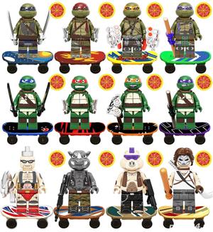 Set 12 Minifigurine tip Lego Testoasele Mutante Ninja