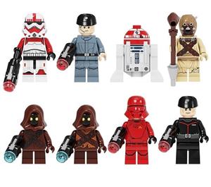 Set 8 Minifigurine tip Lego Star Wars cu Tusken Raider si 2 Jawa