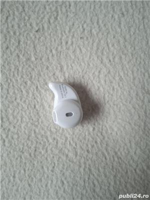 Casca Bluetooth, 10 m, design picatura, Alb,noua - imagine 6