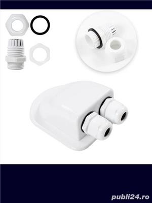 Priza dubla trecere cablu montare fixare panouri solare rulota