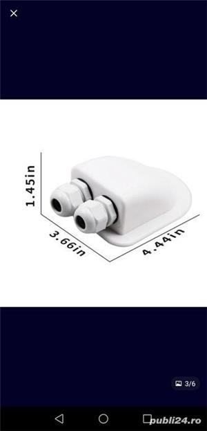 Priza dubla trecere cablu montare fixare panouri solare rulota - imagine 2