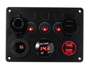 Panou de comanda electric intrerupator 12 V/24V auto rulota autorulota - imagine 2