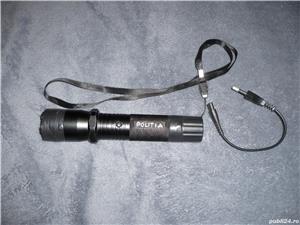 Lanterna cu electrosokuri Originala Carcasa Aluminium acumulator incarcare la priza