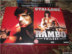 Sylvester STALLONE,box set trilogia RAMBO,originale,noi,calitate,multe bonusuri.scene taiate,intervi