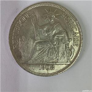 (1) Moneda - 1 PIASTRE - 1908 - Indochina Franceza - REPLICA - KM 5a