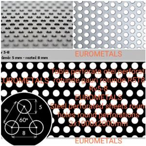 Tabla perforata otel tabla gaurita sita perforatii rotunde patrate alungite trifoi cheie sita inox - imagine 4