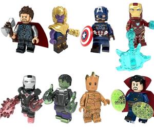 Set 8 Minifigurine noi tip Lego Marvel Avengers cu Groot si Thanos