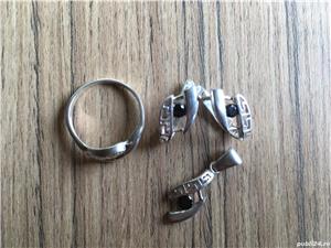 Set argint 925, cu pietre onix negre - imagine 2