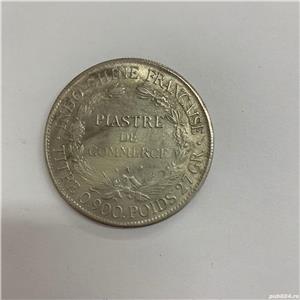 (7) Moneda - 1 PIASTRE - 1908 - Indochina Franceza - REPLICA KM 5a - imagine 2