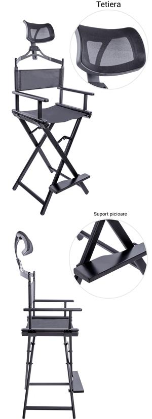 Scaun Makeup cu tetiera  - imagine 3