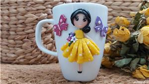 Cadou pentru fetite, sotie iubita cana papusa handmade