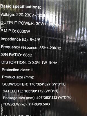 Sistem audio boxe AKAI 5117, 5.1 - imagine 8