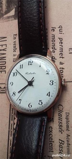 Raketa cal. 2609 H.A., 19 rubine, anii 80, diametru carcasă 34mm (FC) - imagine 3