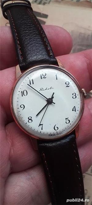 Raketa cal. 2609 H.A., 19 rubine, anii 80, diametru carcasă 34mm (FC) - imagine 2