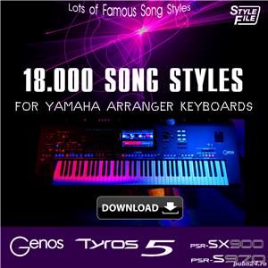 Peste 18.000 Song Style-uri renumite TopHit pentru Yamaha Arranger Workstation Keyboard styles
