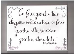 tablou reproducere cu citat motivational de albert einstein