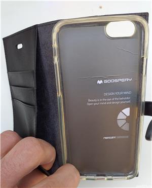 husa apple iphone 6 stand flip cover portofel card holder Mercury Goospery - imagine 3