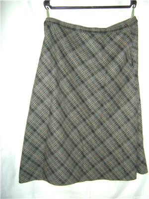 Fustă evazată carouri gri