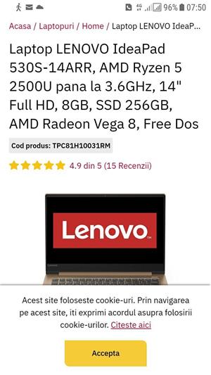Lenovo ideapad 530s, ssd 256gb  - imagine 4