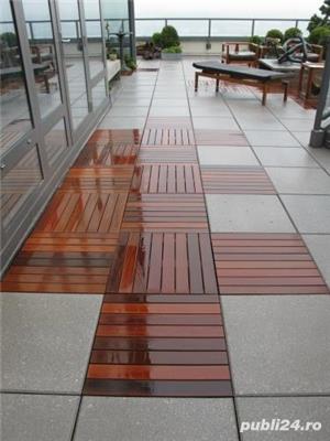 Vand Set 9 Dale Placi Pardoseala lemn pt. Terase, Gradina, Piscina Pret 199 Lei.  - Set 9 bucati - imagine 5