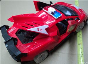 Jucarie VINTAGE masinuta de politie 911 electrica - imagine 5