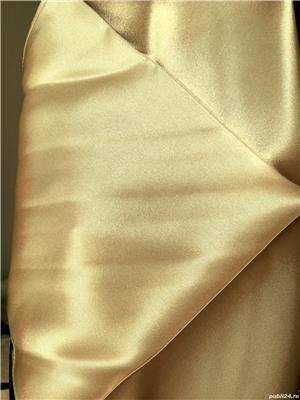 Set brau, papion si batista Braiconf, galben auriu - imagine 3