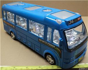 Jucarie autocar mare albastru electric - imagine 3