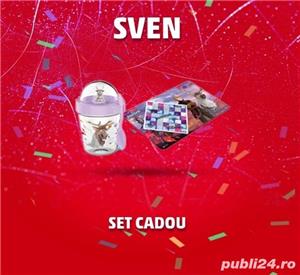 Set 2 piese SVEN (cană cu linguriță și suport pt. masă)