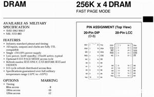 8 memorii 256x4 DRAM MT404256-8