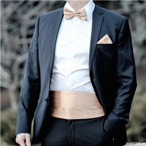 Set brau, papion si batista Braiconf, galben auriu