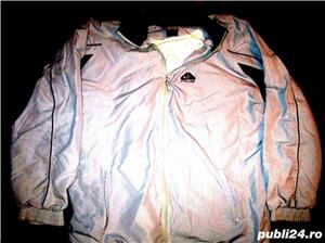 Bluza geaca trening Adidas gri, material tercot, 2 buzunare cu fermoare, lungime 70 cm, latime 55 cm - imagine 4