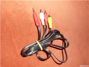 Cablu audio stereo   video,  cu mufa jack tata 3.5 mm intr-o parte iar in cealalta mufe RCA tata (mu - imagine 3
