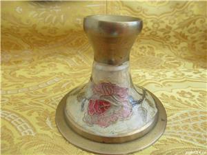 Set alama pictat, sfesnice, vaza si scrumiera - imagine 5