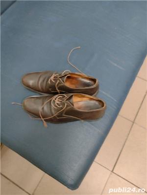 pantofi maro din piele naturala marimea 41