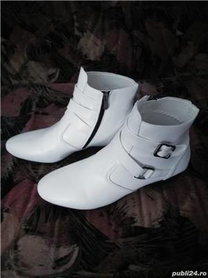 Cizme bărbătești western/cowboy, ALBE 43 noi - imagine 2